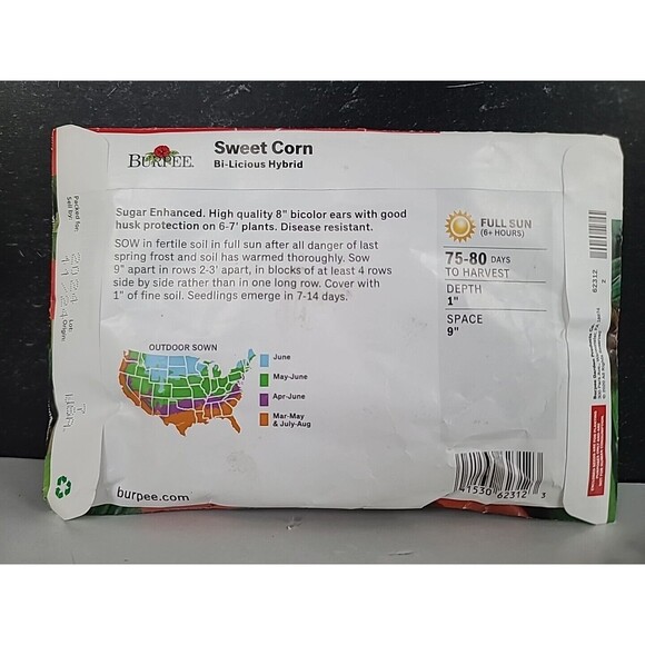 Burbee Sweet Corn Bi-Licious Hybred Seeds - Picture 4 of 10